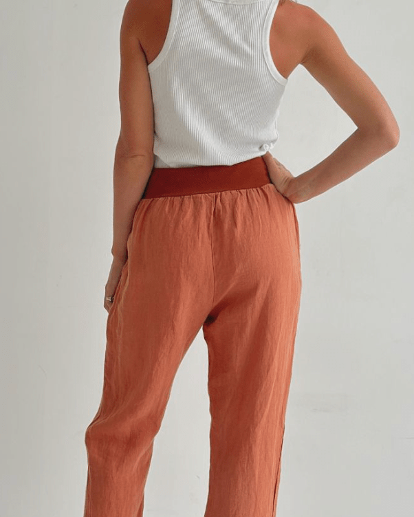 Worthier The Label Sybil Linen Pants Sybil Linen Pants Splash Swimwear