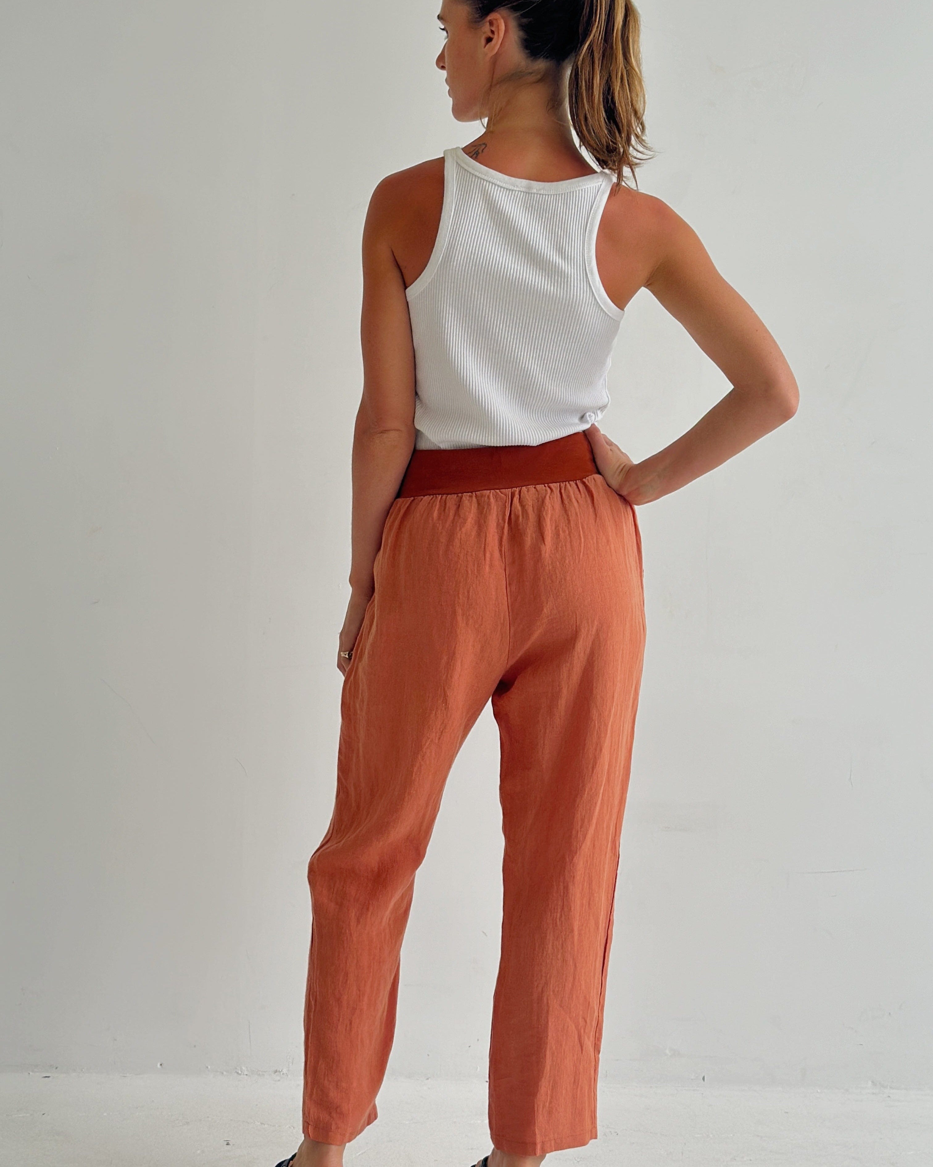Worthier The Label Sybil Linen Pants Sybil Linen Pants Splash Swimwear