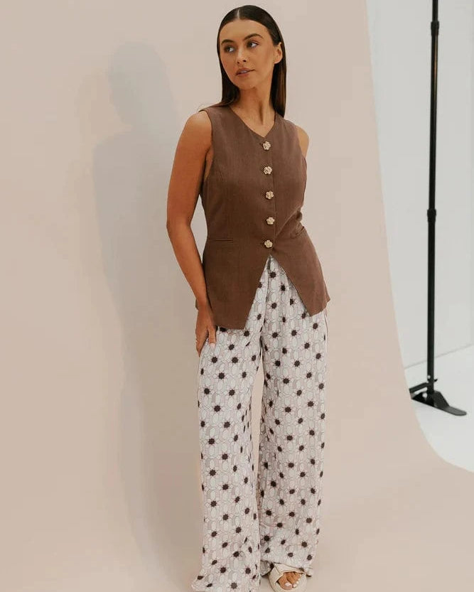 Zella Finch Vest - Chocolate Finch Vest - Chocolate Splash Swimwear