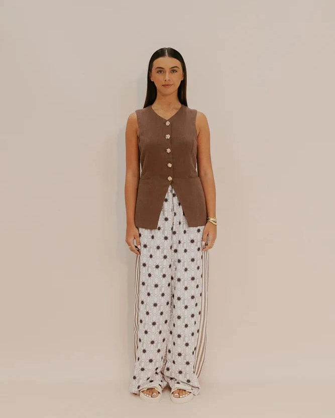 Zella Finch Vest - Chocolate Finch Vest - Chocolate Splash Swimwear