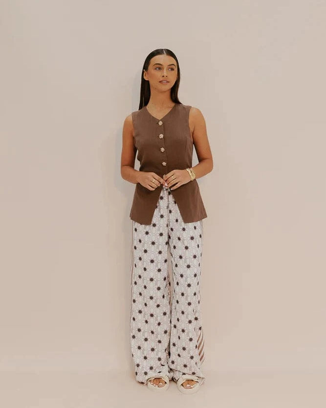 Zella Finch Vest - Chocolate Finch Vest - Chocolate Splash Swimwear