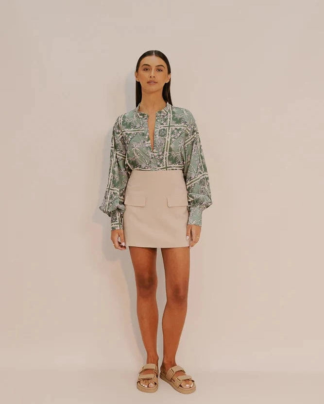 Zella The Label Lark Mini Skirt - Sand Lark Mini Skirt - Sand Splash Swimwear