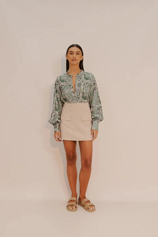 Zella The Label Lark Mini Skirt - Sand Lark Mini Skirt - Sand Splash Swimwear