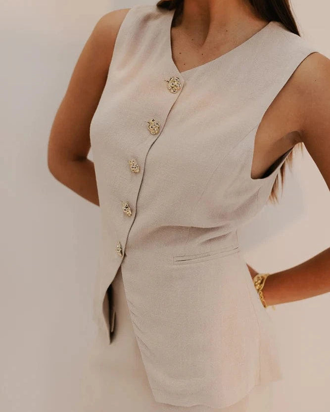 Zella The Label Puffin Vest - Sand Puffin Vest - Sand Splash Swimwear