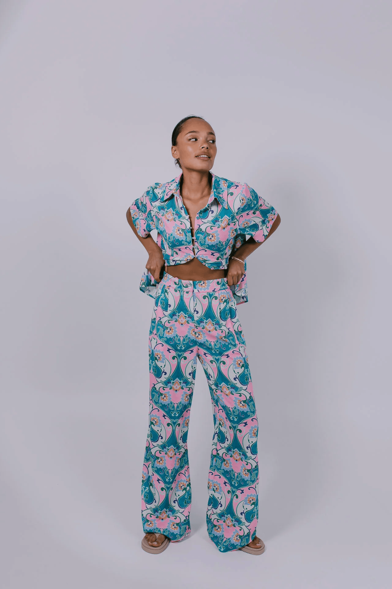 Zella The Label Zella Congo Pants - Charm Print Zella Congo Pants - Charm Print Splash Swimwear