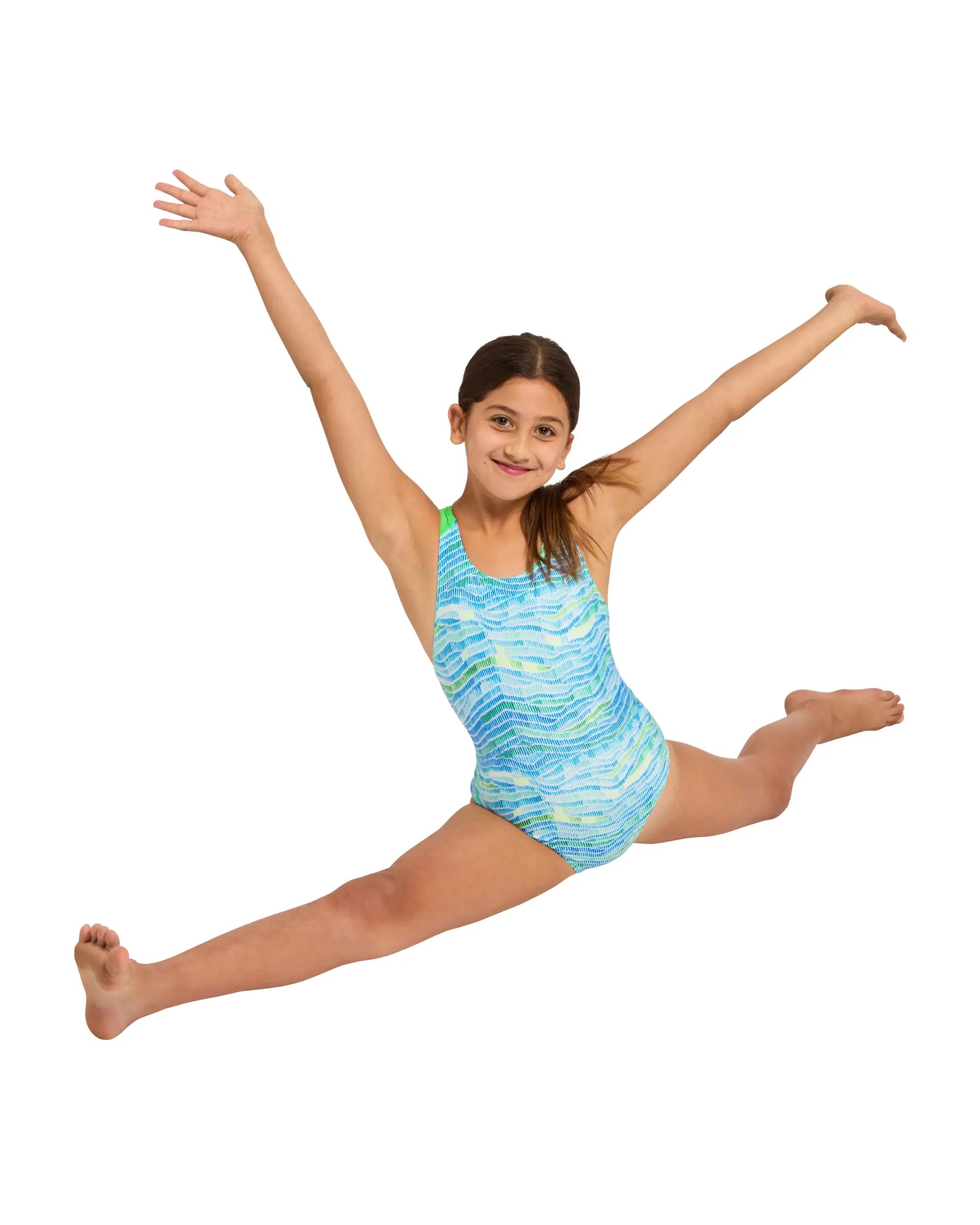 Zoggs Zoggs Girls Flyback One Piece - Fishdom Zoggs Girls Flyback One Piece - Fishdom Splash Swimwear Kids