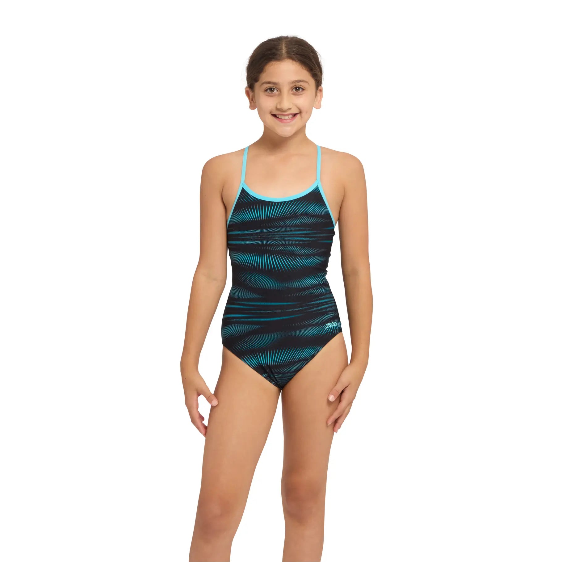 Zoggs Zoggs Girls Sprintback Extender One Piece 463320-EXTE-8Y Zoggs Girls Sprintback Extender One Piece Splash Swimwear Kids Light Blue / G8 194151216516