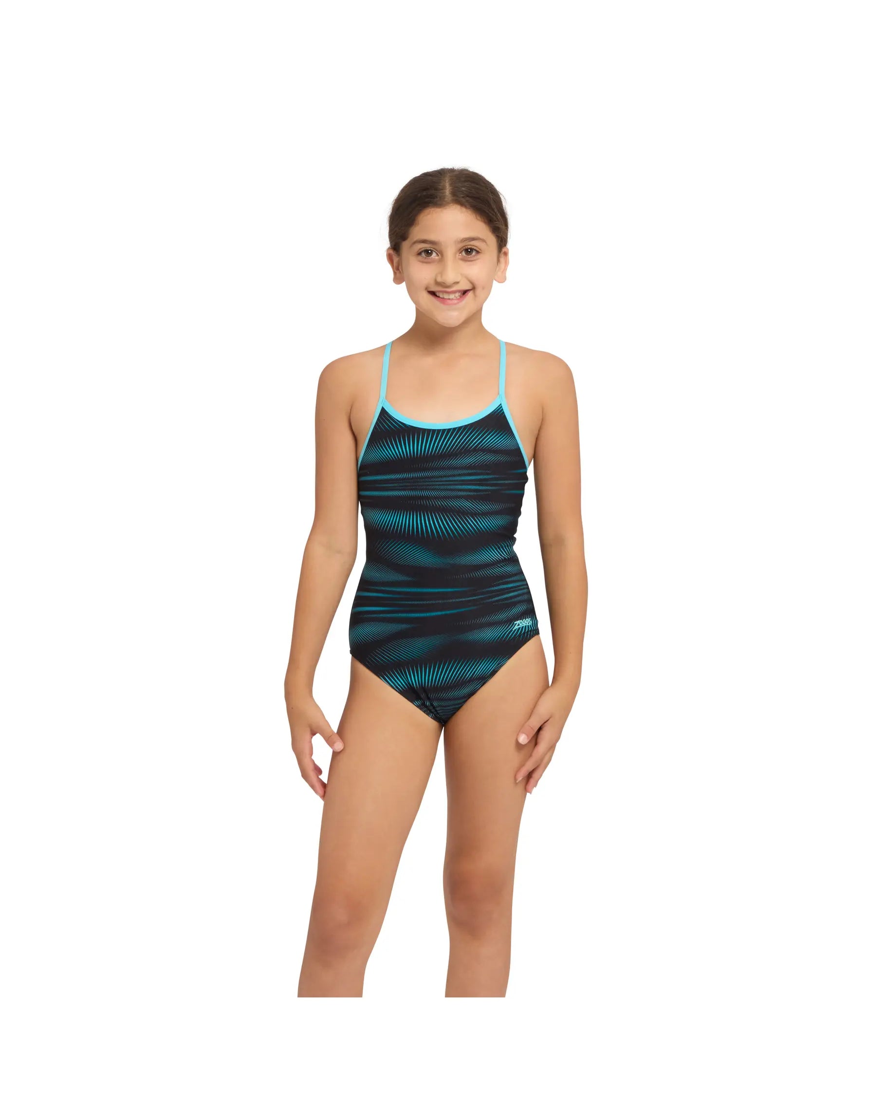 Zoggs Zoggs Girls Sprintback Extender One Piece 463320-EXTE-8Y Zoggs Girls Sprintback Extender One Piece Splash Swimwear Kids Light Blue / G8 194151216516