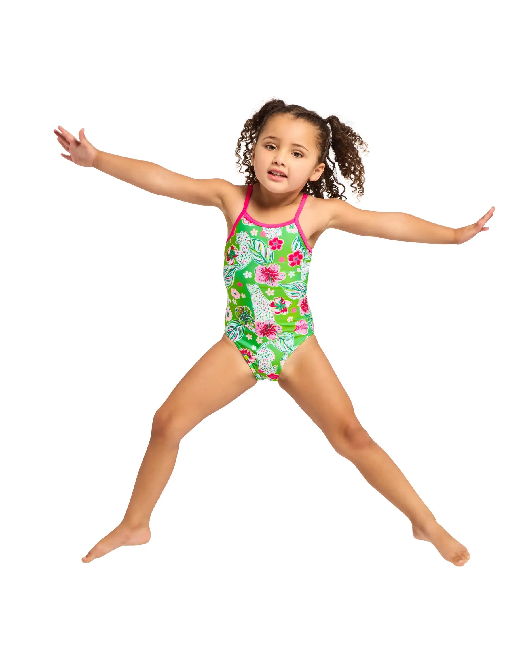 Zoggs Zoggs Girls Yaroomba Floral One Piece Zoggs Girls Yaroomba Floral One Piece Splash Swimwear Kids