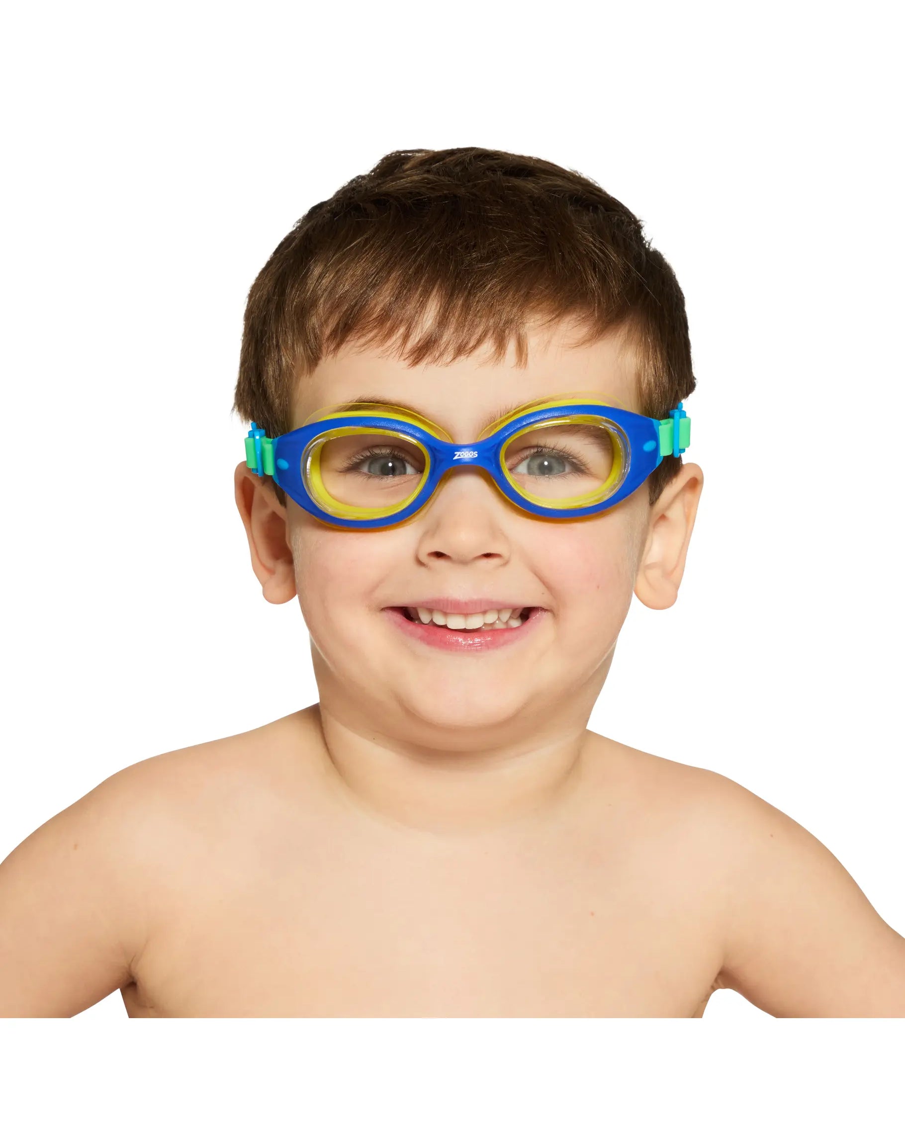 Zoggs Zoggs Little Sonic Air Junior Goggles 0-6yrs - Blue/Yellow Clear Lens 461418 Zoggs Sonic Air Junior Goggles 6-14yrs Splash Swimwear Goggles 194151179057