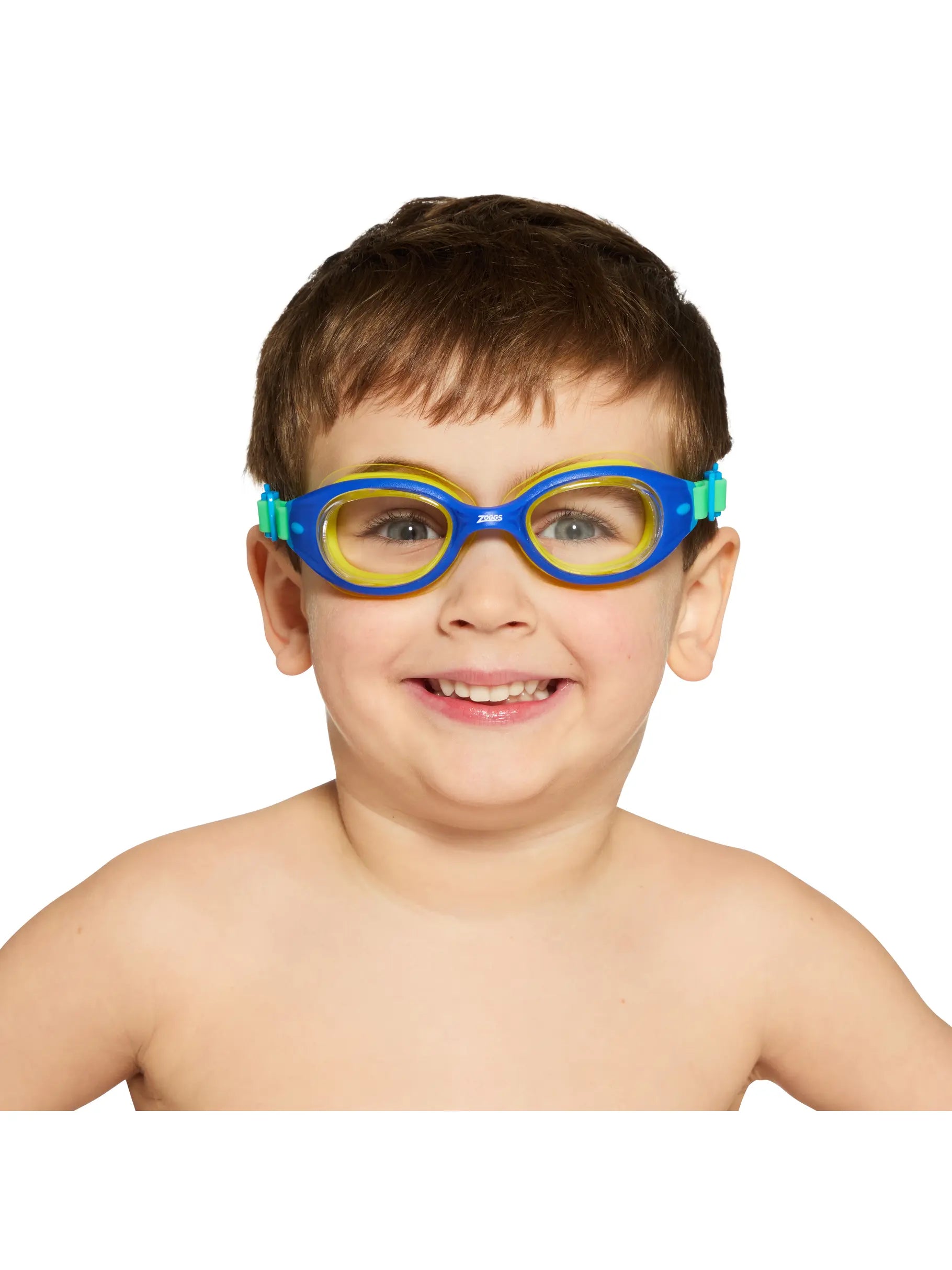 Zoggs Zoggs Little Sonic Air Junior Goggles 0-6yrs - Blue/Yellow Clear Lens 461418 Zoggs Sonic Air Junior Goggles 6-14yrs Splash Swimwear Goggles 194151179057