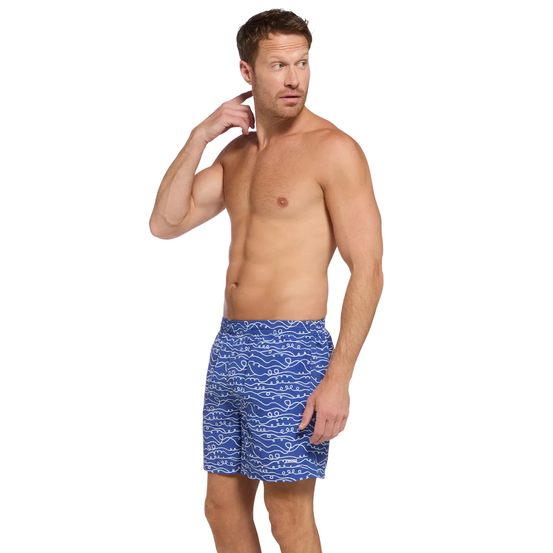 Zoggs Zoggs Mens 16 inch Water Shorts - Kahuna 462785-KAHU-S Zoggs Mens 16 inch Water Shorts - Kahuna Splash Swimwear Shorts Kahuna Royal / S 194151231281