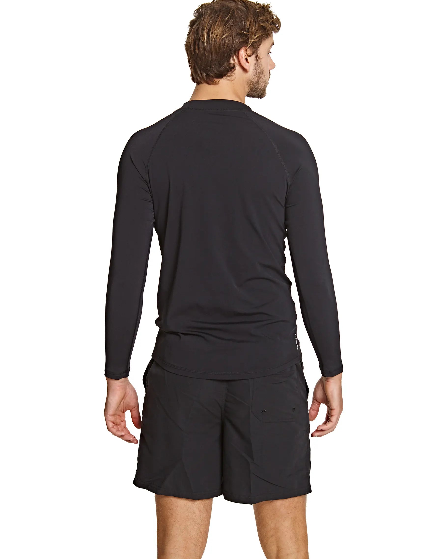 Zoggs Zoggs Mens Jackson Long Sleeve Sun Top - Black Zoggs Mens Jackson Long Sleeve Sun Top - Black Splash Swimwear Rashies & Sunsuits