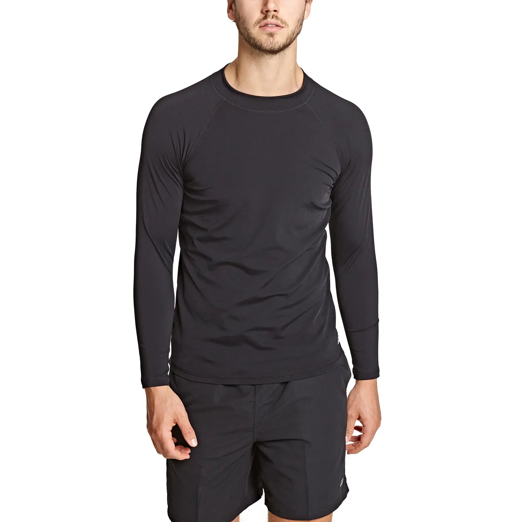 Zoggs Zoggs Mens Jackson Long Sleeve Sun Top - Black 462912-BLAC-L Zoggs Mens Jackson Long Sleeve Sun Top - Black Splash Swimwear Rashies & Sunsuits Black / L 5057046097209