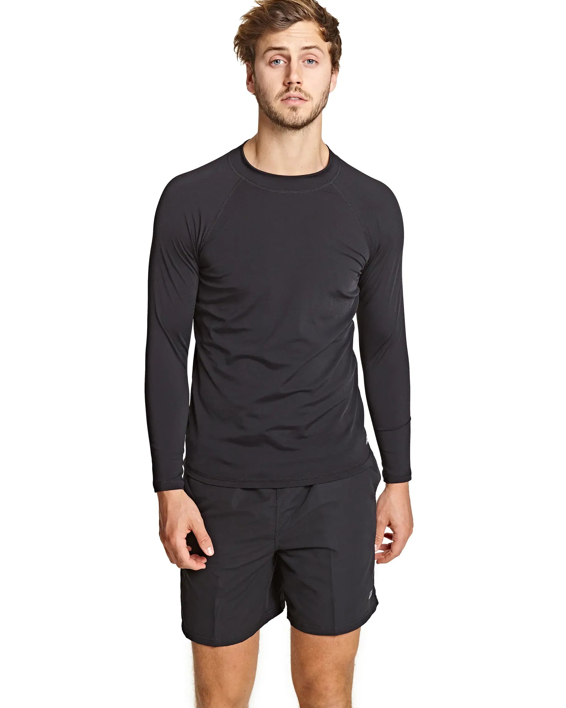 Zoggs Zoggs Mens Jackson Long Sleeve Sun Top - Black 462912-BLAC-L Zoggs Mens Jackson Long Sleeve Sun Top - Black Splash Swimwear Rashies & Sunsuits Black / L 5057046097209