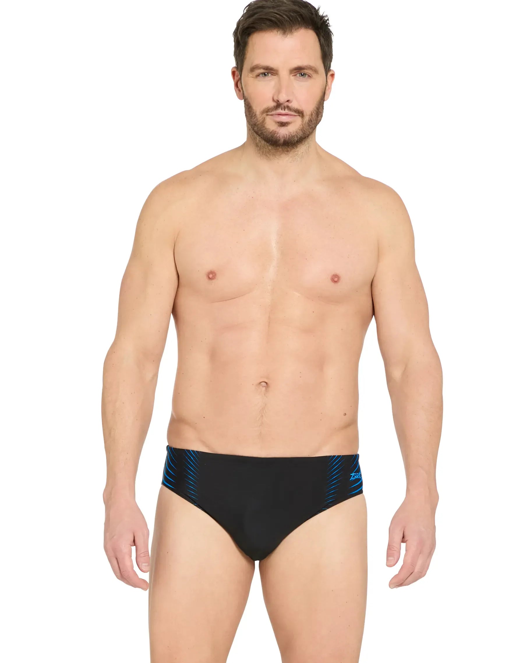 Zoggs Zoggs Mens Racer Ecolast+ Brief Zoggs Mens Racer Ecolast+ Brief Splash Swimwear One Pieces
