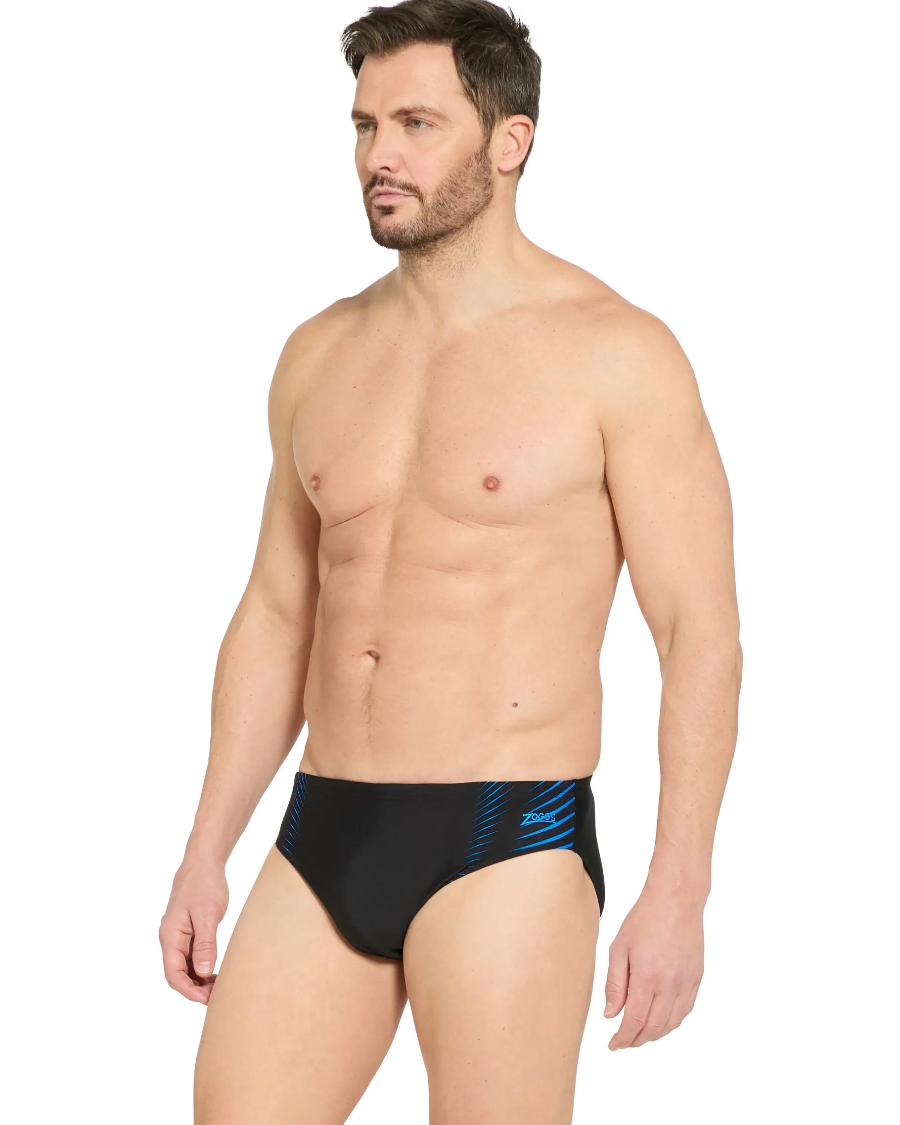 Zoggs Zoggs Mens Racer Ecolast+ Brief 462942-EXTE-14 Zoggs Mens Racer Ecolast+ Brief Splash Swimwear One Pieces Extender Light Blue / 32" 194151215250