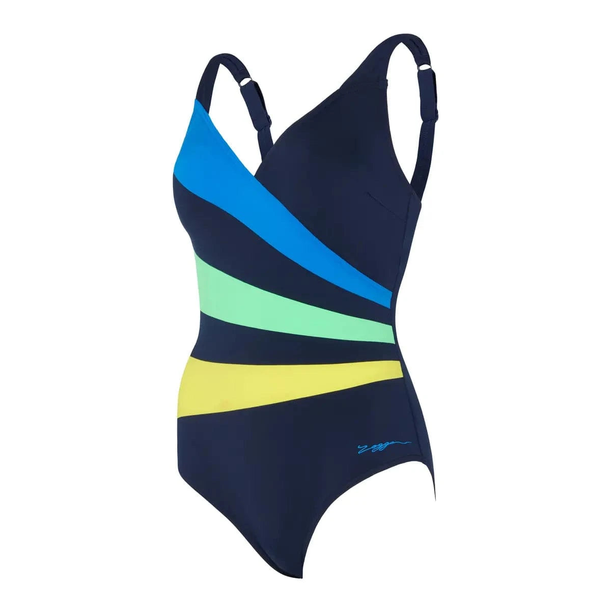 Zoggs Zoggs Sea Frond Wrap Panel Classicback Swimsuit Zoggs Sea Frond Wrap Panel Classicback Swimsuit Splash Swimwear