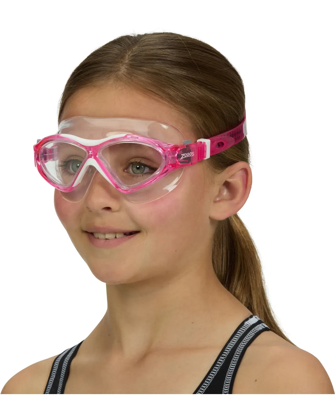 Zoggs Zoggs Super Seal Junior Mask - 6-14yrs - Pink/White Clear Lens 461346 Zoggs Phantom Junior Mask Splash Swimwear Goggles 194151221824