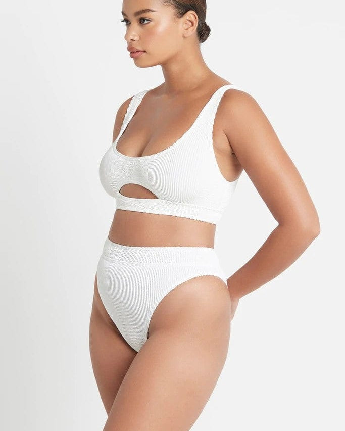 Bond Eye Bond Eye Eco Sasha Crop - White BOUND059E Splash Swimwear Bikini Tops O/S / White 9347760378521