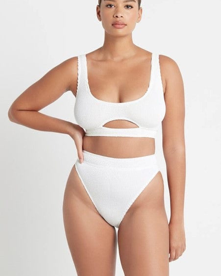 Bond Eye Bond Eye Eco Sasha Crop - White BOUND059E Splash Swimwear Bikini Tops O/S / White 9347760378521
