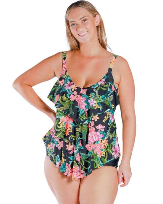 Capriosca Bora Bora 3 Tier Tankini Top Splash Swimwear Swim Dress, Tankini & One Piece