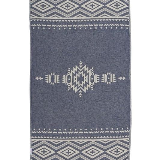 Hammamas Aztec Turkish Towel Splash Swimwear Beach Towels Navy 1000008702