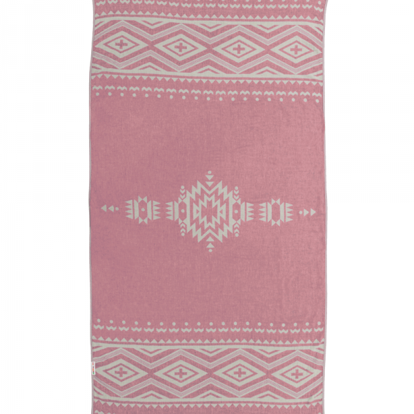 Hammamas Aztec Turkish Towel Splash Swimwear Beach Towels Pink 1000008700