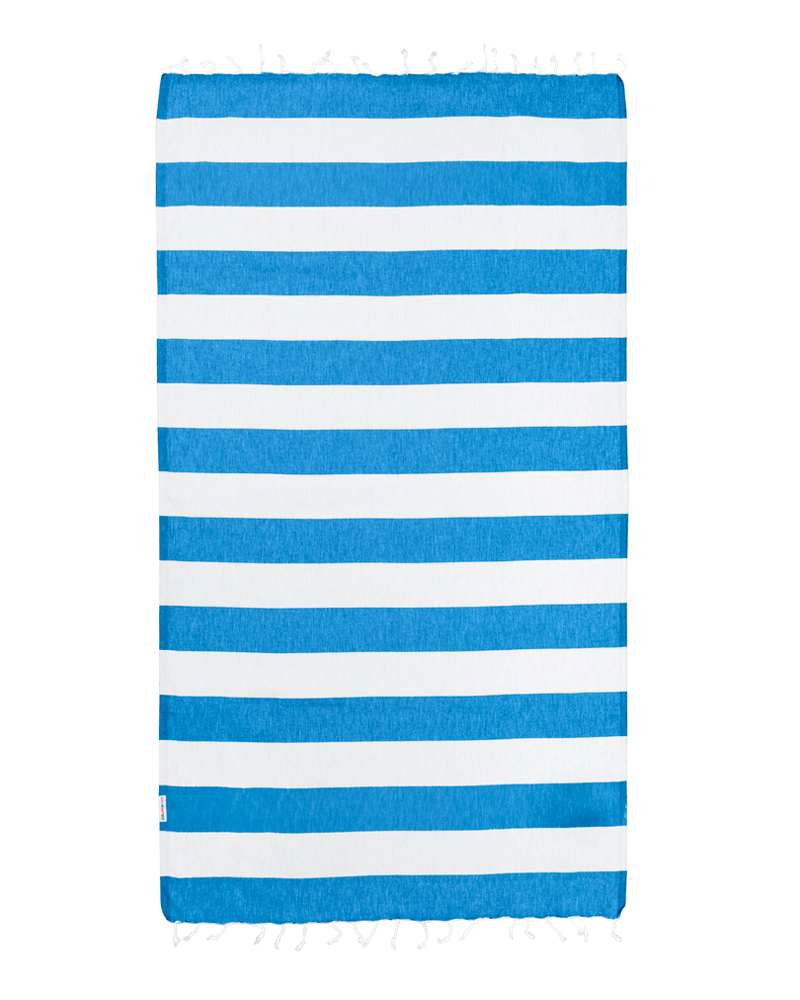 Hammamas Bold Turkish Towel Splash Swimwear Beach Towels Azure/White 1000015584