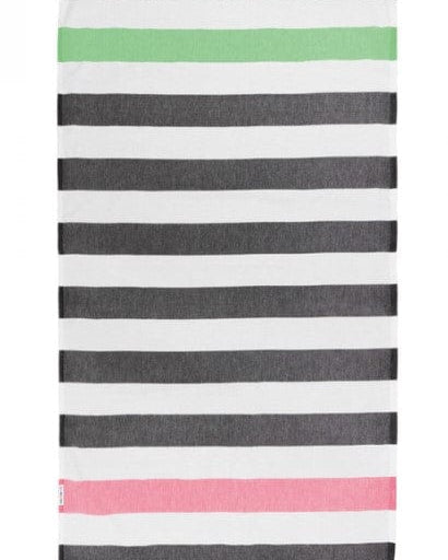 Hammamas Bold Turkish Towel Splash Swimwear Beach Towels Charcoal/White- Guppy & W'melon 1000013675