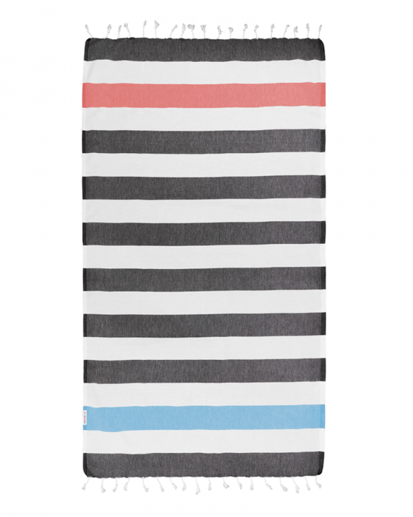 Hammamas Bold Turkish Towel Splash Swimwear Beach Towels Mono Flame/ Aqua 1000010040