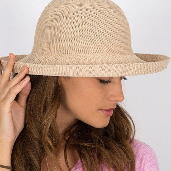 Rigon Headwear Cancer Council Classic Breton R35L Splash Swimwear Hats Beige 9328897003203