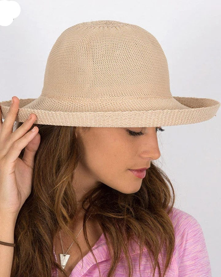 Rigon Headwear Cancer Council Classic Breton R35L Splash Swimwear Hats Beige 9328897003203