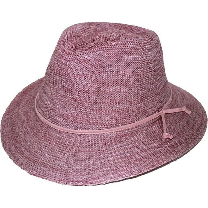 Rigon Headwear Cancer Council Jacqui Mannish Fedora RL73 Splash Swimwear Hats Old Rose Pink / M/L (58cm) 9328897004583