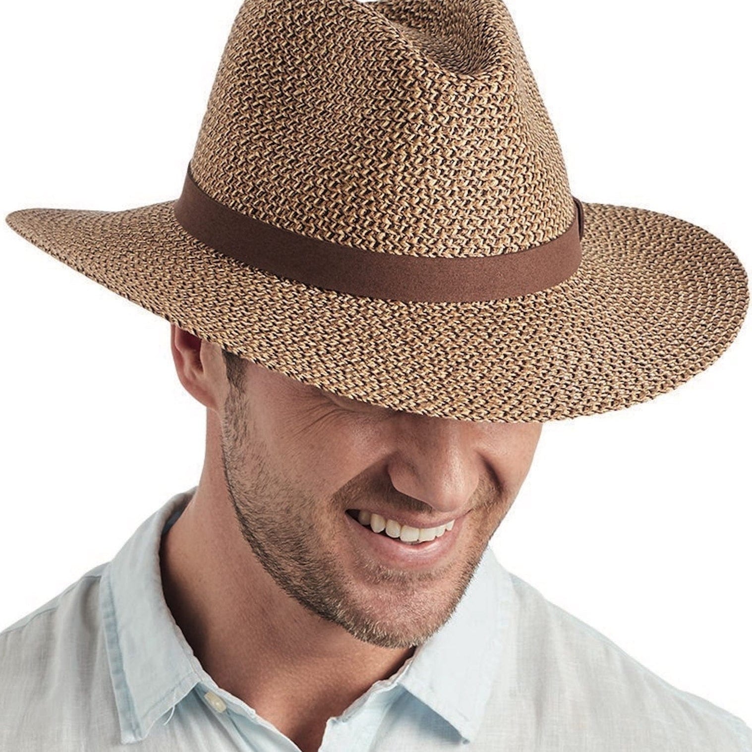 Rigon Headwear Cancer Council Outback Lightweight Fedora RM733 Splash Swimwear Hats Chocolate / M/L (58cm) 9328897059774