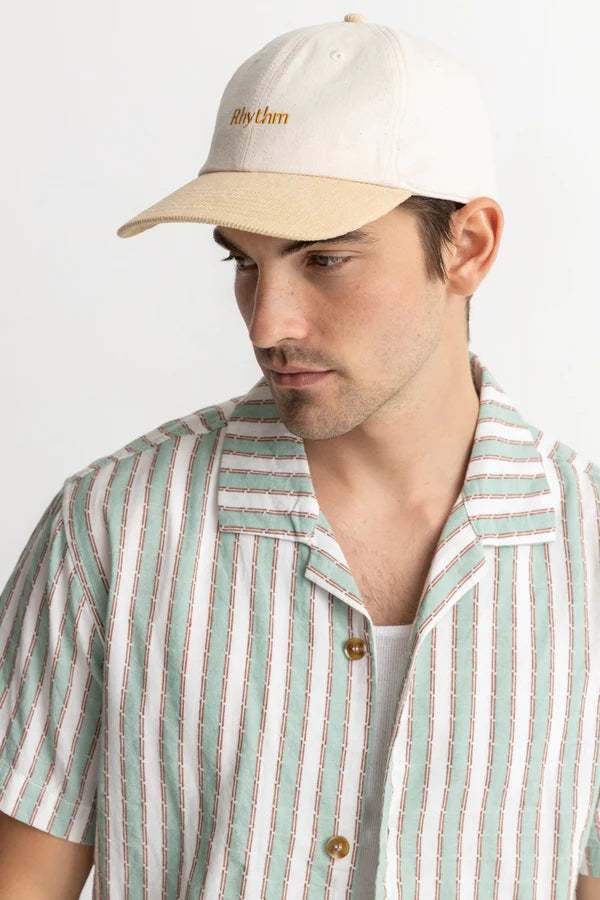 Essential Brushed Twill Cap - White - Rhythm - Splash Swimwear  - hats, Jan24, mens hats, new arrivals, rhythm men - Splash Swimwear 