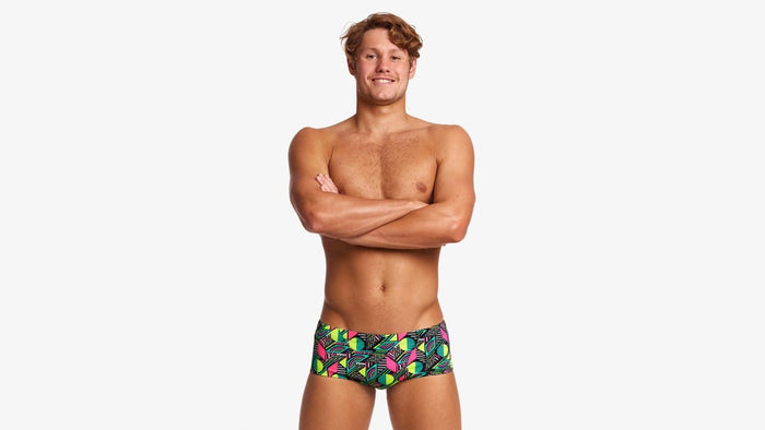 Men's Classic Trunks - Dot Matrix - Funky Trunks - Splash Swimwear  - Aug23, funky trunks, mens, mens swimwear, trunks - Splash Swimwear 