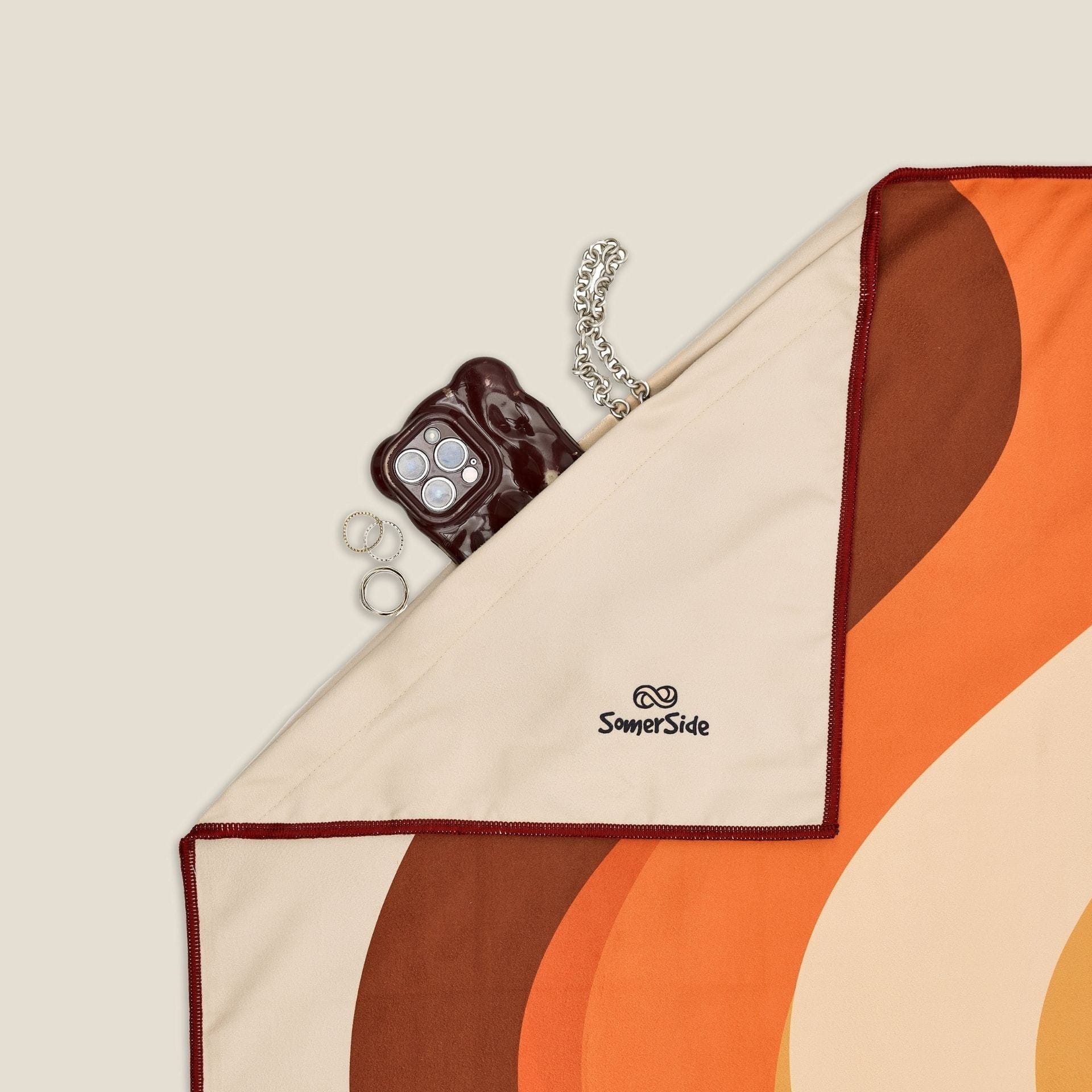 Somerside XL Stevie Sand Free Beach Towel, detail view