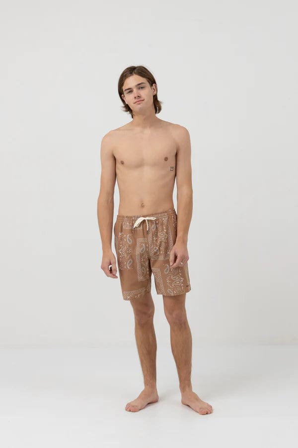 Border Beach Short - Cedar - Rhythm - Splash Swimwear  - Jul23, mens clothing, mens shorts, mens swim, Rhythm men - Splash Swimwear 