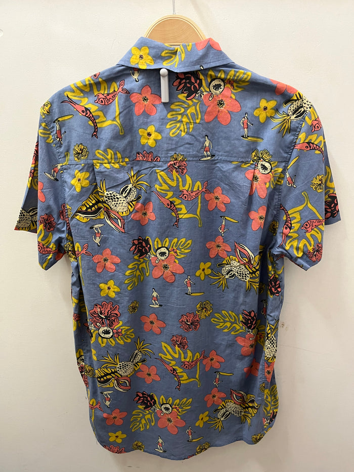 Surfer Fruit Straight Shirt - Medium Blue - Green Rock - Splash Swimwear  - Dec23, green rock, mens shirts - Splash Swimwear 