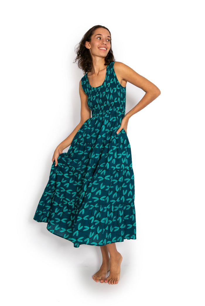Puri Dress - Dragonfly Blue - OM Designs - Splash Swimwear  - Dresses, May23, new arrivals, new womens, OM Designs, women clothing - Splash Swimwear 