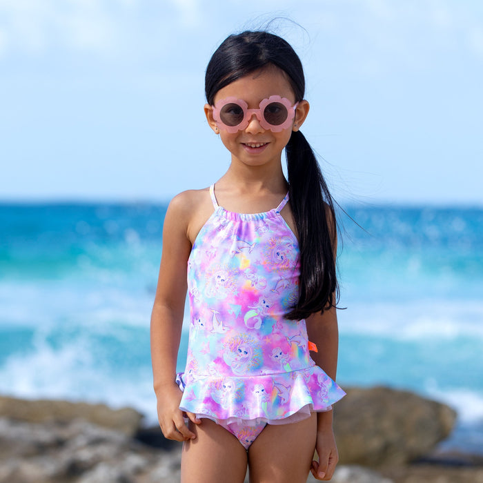 Girls Miss Princess One Piece - Pink Sea - Salty Ink - Splash Swimwear  - B1G1, girls 00-7, Girls swimwear, Jul23, new arrivals, new kids, new swim, salty ink, Swim Seperates - Splash Swimwear 