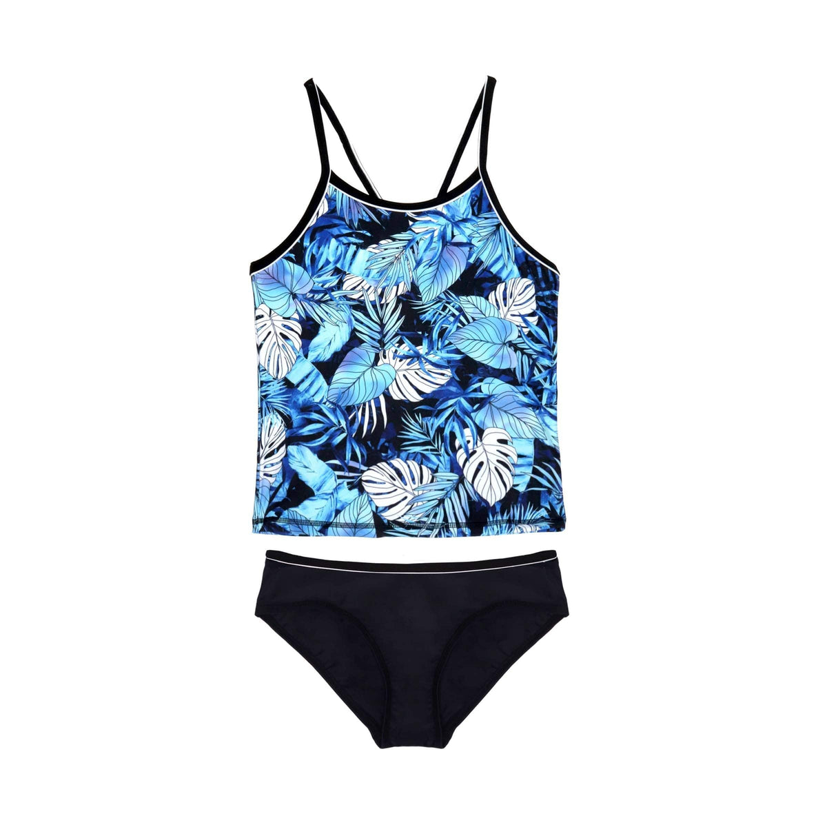 Girls Coral Coast Singlet Bikini - Coral Blue - Salty Ink - Splash Swimwear  - girls 8-16, Girls bikini, Jul23, kids, salty ink - Splash Swimwear 