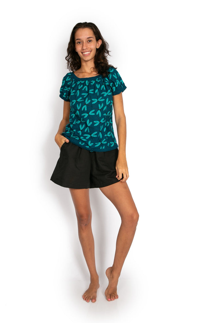 Masala Top - Dragonfly Blue - OM Designs - Splash Swimwear  - May23, OM Designs, tops, women clothing - Splash Swimwear 