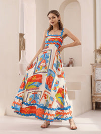 Margarita Ric Rac Maxi Dress - Multi