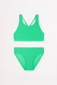Girls Essential Strappy Back Bikini Set - Jade - Seafolly Girls - Splash Swimwear  - girls 8-16, new kids, Nov22, Seafolly Girls, Seafolly Kids - Splash Swimwear 