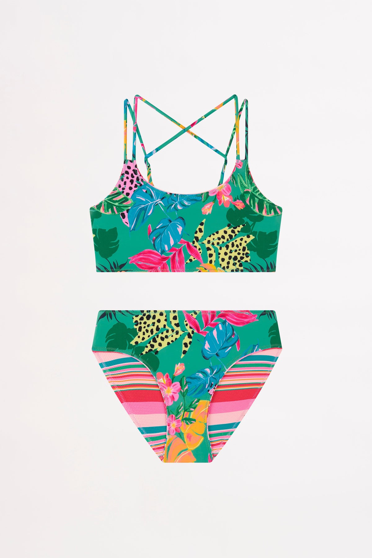 Amazon Reversible Bikini - Green - Seafolly Girls - Splash Swimwear  - girls, girls 8-16, Girls bikini, kids, Seafolly Girls, Sept23, Swim girls - Splash Swimwear 