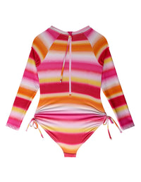 Girls Ombre Paddle Suit - Ombre Red