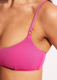 Sea Dive Bralette - Fuchsia Rose - Seafolly - Splash Swimwear  - Bikini Tops, June23, Seafolly, Womens, womens swim - Splash Swimwear 