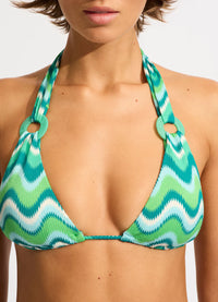 Neue Wave Slide Triangle Bikini Top - Jade - Seafolly - Splash Swimwear  - Bikini Tops, Jan24, new arrivals, new swim, new womens, seafolly, women swimwear - Splash Swimwear 